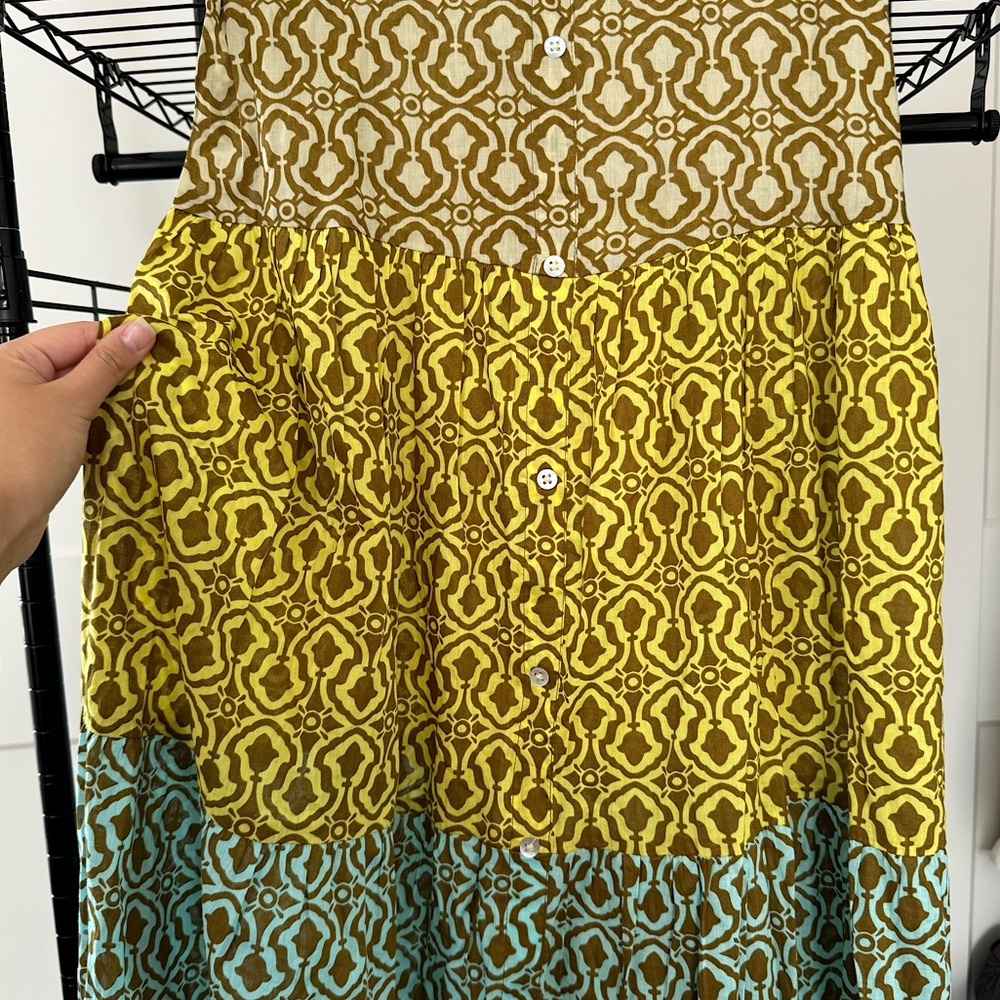 ZARA Flowy Patchwork Sleeveless Dress Size S NWT - Picture 5 of 6